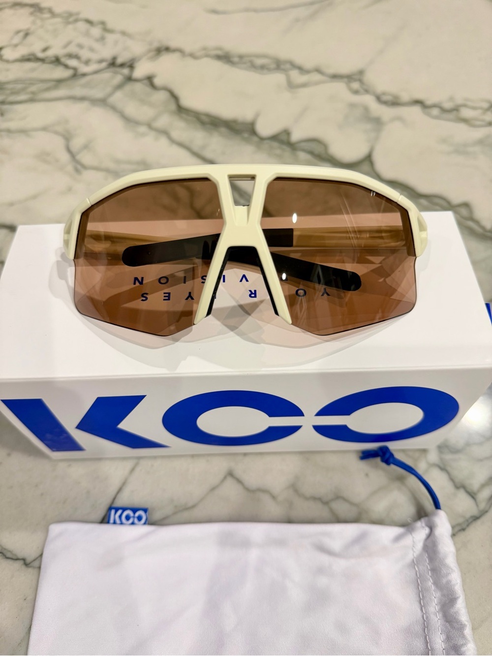 Koo Hype Sunglasses - Almond white/matte brown